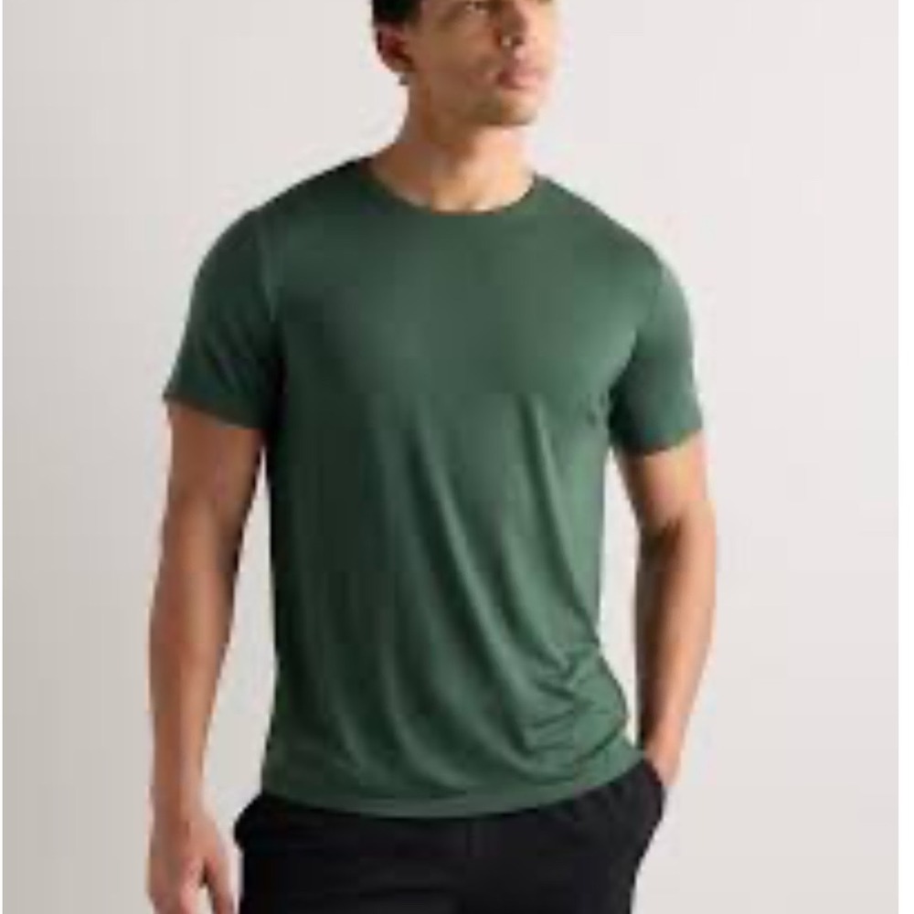Quince Mens 100% Merino Wool Short Sleeve Tee Dark Green XL NWOT